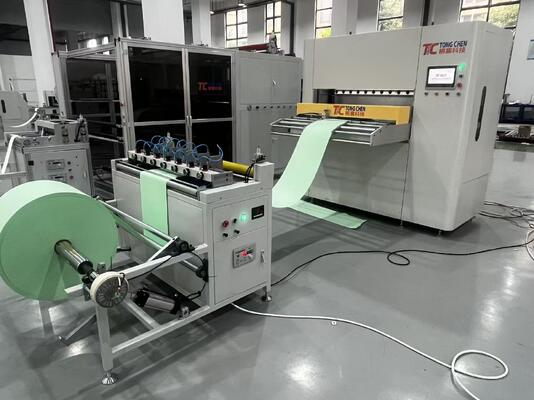 Máquina de plegado de papel de corte CNC línea de producción totalmente automática con cuchillo tipo grado automático