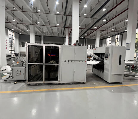 Línea de producción de plegado de papel de filtro de fibra de vidrio resistente a altas temperaturas con altura de pliegue de 300 mm