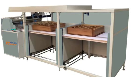 Máquina de fijación y pegado de filtros de marco de papel