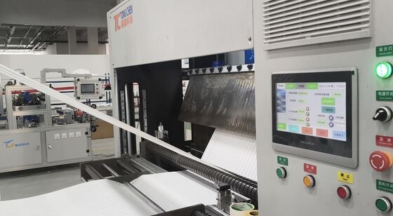 Línea de producción de papel plegable de fibra de vidrio a alta temperatura sin partición, altura de plegado de 300 mm