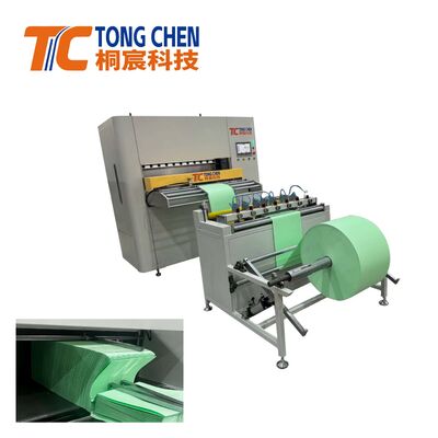 Línea de producción de plisado totalmente automática con servomotor de 300 mm de altura de pliegue para plegado de papel de filtro